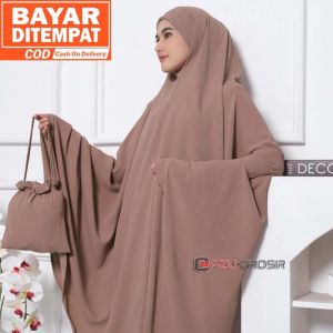 GROSIR Mukena Crinkle Airflow 3in1 by Mala Mode French Khimar Super Jumbo Dewasa Anisa Polos Lesty Murah Terbaru
