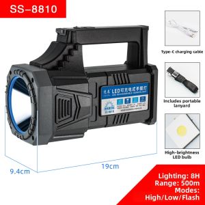 Rechargeable High Power Handheld Flashlight