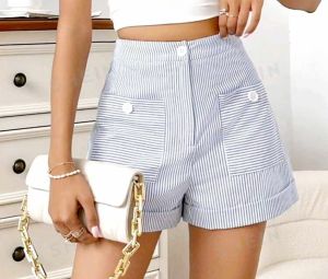 Dawn Casual Plain Pockets Rolled Hem Shorts: Affordable & Comfortable