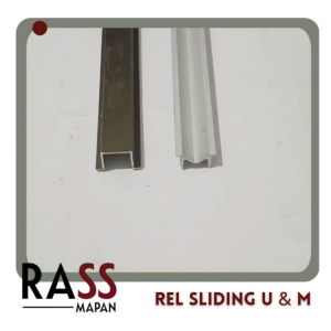 FULL 3 METER Rel Pintu Sliding Aluminium Lemari Kayu Minimalis Huben U M SD-02 31-41 329 1 set 2 btg