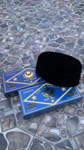 peci / songkok hitam cap bulan bintang mas