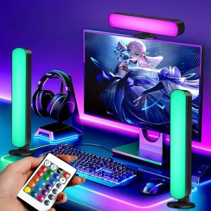 RGB 16 สีแสงโดยรอบพร้อมรีโมท 1/2 แพ็คสมาร์ท LED โคมไฟสำหรับห้องเล่นเกมทีวีและเดสก์ท็อปปาร์ตี้ตกแต่งแถบแสง