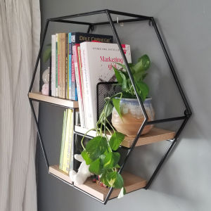 KỆ TRANG TRÍ LỤC GIÁC KHUNG SẮT