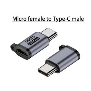 Aluminum Alloy Type C Adapter USB C To Micro To Mini USB Female Converters For Xiaomi Samsung For Lightning Male Charger Adapter