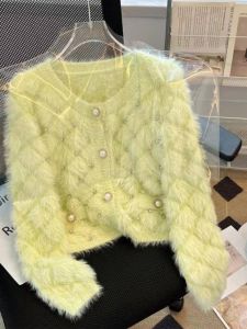 Short Loose Fit round Neck Womens Jacket Inner Wear Early Autumn Winter New Style Comfortable Inner Match High End Feeling