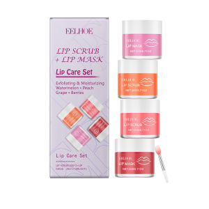 EELHOE Lip Care Set Moisturizing gentle hydrating protecting the lips nourishing the lip skin and making the lips tender Lip Exfoliation And Nourishing Set Lip Deep Care Set