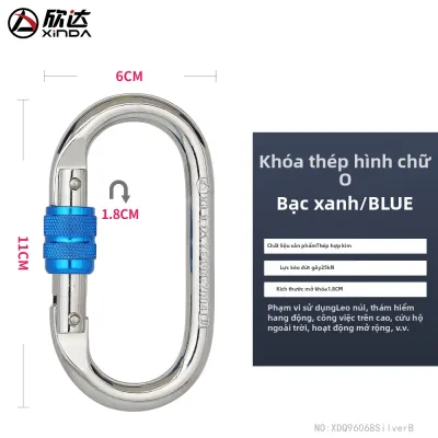 Khóa vòng chữ O Xinda bằng thép an toàn cho leo núi ngoài trời