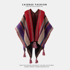 CAIENGE | Ethnic Style Shawl & Poncho for Women Travel Wear