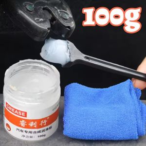 100g White Lithium Grease Multi-Purpose High-Temp Rresistance Mineral Oil Formula Lubricant for Car Sunroof Hinge Gear Bearing