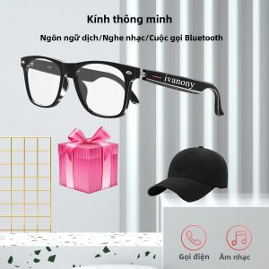 Kính Mát Thông Minh Bluetooth Dành Cho Nam Với Chức Năng Dịch Ngôn Ngữ Chống Ánh Sáng Xanh Nghe Gọi Nghe Nhạc Camera Từ Xa