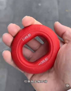 Hand Grip Strengthener Forearm Fingers Exerciser - Silicone Rings for Muscle Training Sports Rock Climbing Fitness