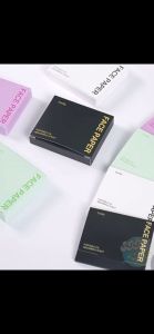 Timifly New Puff-Style Facial Oil Blotting Papers with Fragrance Box Mirror 100 Sheets Makeup-Friendly Portable Mirror Box