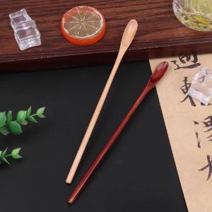 Wooden Tea Coffee Stirring Spoons Japanese Cooking Honey Sugar Spoon Long Handle Spoon Household Dessert Drink Spoon Small Spoon