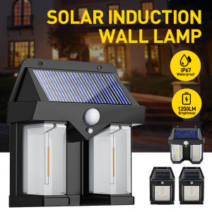 Solar wall light Solar waterproof outdoor wall light indoor and outdoor household ultra-bright garden light with motion sensing outdoor emergency light