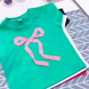 Áo thun bé gái babytee áo bé gái đính nơ caro xinh xắn thun cotton loại đẹp mềm co giãn 09-27kg