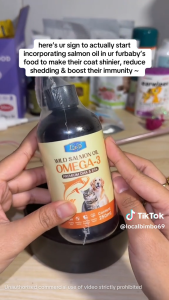 LDECO WILD SALMON OIL For Cats & Dogs with Omega 3 (EPA & DHA) | Fish Oil Support Skin Coat Joint Health & Brain