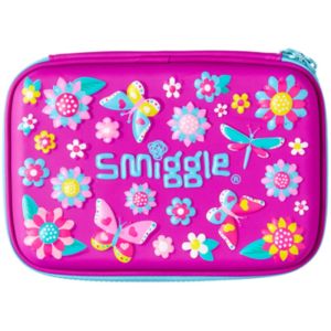Smiggle Australia Large Capacity Silent Hardshell Embossed Pencil Case for Elementary Students Back to School Season