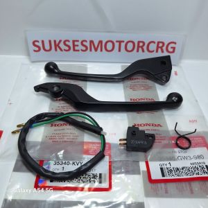 Black paket 5item beat pop handle handel kiri kanan set switch rem set dan per handle honda vario 125 led old vario 150 old beat fi cbs beat pop beat esp