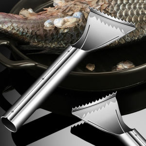 Sharp Stainless Steel Fish Scaler Descaler Knives Scales Cleaning Descaling Scraper for Bream Salmon Fishes Seafood Market