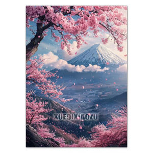 Jigsaw Puzzle 500/1000/1200/2000PCS Beautiful Mount Fuji Cherry Blossom Scene For Adults Perfect For Quiet Evening Activity