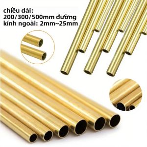 Ống Hợp Kim Đồng Thau Tròn 2mm-25mm OD Ống Đồng Thau Dài 200/300/500mm Thẳng Dùng Cho Dụng Cụ Cắt Mô Hình - Vật Tư Gia Công Kim Loại