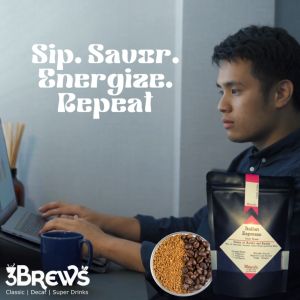 3Brews Italian Espresso Dark Roasted Grounds and Whole Beans Coffee for Brewing Grind As Per Order Available in Drips 250g 500g 1000g