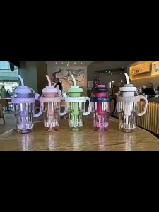 BHQ 1300ml Ice Cream Water Bottle Large Capacity Botol Reusable BPA-Free Clear Water Bottle