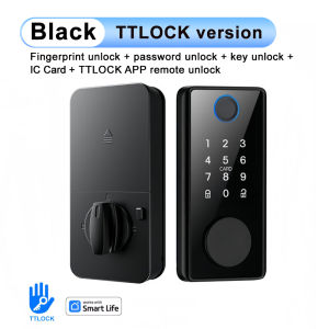 Smart Door Lock Optionally Equipped with Tuya or Ttlock Remote Management Password Lock Card/keys/password for Unlocking