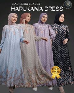 [BISA COD]TERBARU/HARUKANIA DRESS/NADHEERA LUXURY/DRESS MAXI/GAMIS MOTIF/HARRUKANIA/HARUKA/HARUCA