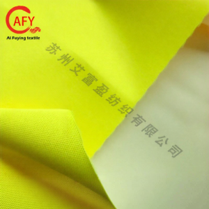 High Waterproof Fluorescent Yellow/Orange Elastic Silk Oxford Fabric