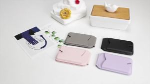 New Magnetic Magsafe Card Holder with Makeup Mirror Foldable A-Frame Phone Stand Holds Up 3 Cards Adjustable Support For Samsung