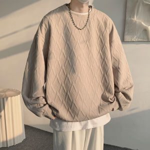 TUCANO | Loose Oversized Casual Round Neck Diamond Patterned Sweater