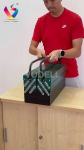 VODELL 85pcs Cantilever Metal Tool Box Set 5 Tier 1/2" & 1/4 Combination Socket Wrench Ratchet Spanner Tools Set Tools Set Hardware Storage Box He Car Workshop Repair Socket Wrench Alat Pembaikan Kereta Pemutar Skru Sepana 工具