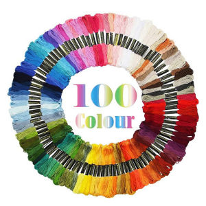 50/100/200 Skeins Per Pack Rainbow Color Embroidery Floss Cross Stitch Threads Cotton Floss Craft Yarn For Bracelet Making DIY