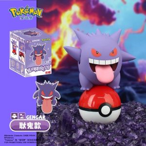 Authentic Pok é mon Pok é Ball Stand Up Doll Handmade Pikachu CHARIZARD GENGAR Doll Model Ornament Childrens Toy Christmas Gift