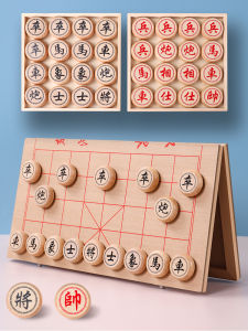 Quà Tặng Trí Tuệ Truyền Thống Cờ Vua Gấp Di Động Bằng Gỗ Cờ Vua Cốt Lõi Logic Đồ Chơi Giáo Dục Hộp Đựng Cờ Vua Bằng Gỗ