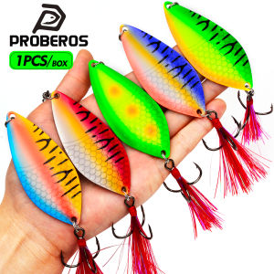PROBEROS1pcs Sparkling Sequins 28g Lure with Triple Hook And Colorful Shiny Metal Sequins Fishing Attraction in Water