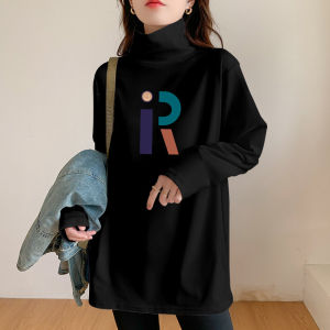 High Collar Thickened Long Sleeve Womens Base Shirt Autumn Winter Warm Heating German Velvet Fashionable Inner Wear Outerwear