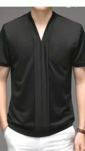 Áo thun nam Áo phông nam cổ chữ V kiể dáng Lịch lã thư sinh. Chất liệu Cotton cao cấp có giãn nhẹ không nhăn không phai màu. thấm mồ hôi mã N15