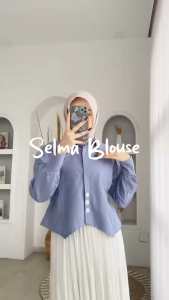 SELMA BLOUSE - FLOTTILICIOUS / Baju Atasan Wanita Kantor Outfit Korean Style Lucu Cantik Casual Top
