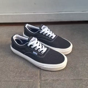 Obral sepatu Hawn Raya Hitam Putih 36-43 Sneakers Casual Pria Wanita sepatu sekolah hitam putih