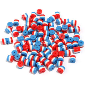 50pcs/lot 6x6/8x9mm Acrylic Spacer Beads Cylindrical Stripe Spacer Beads For Jewelry Making DIY Bracelet Necklace Accessories