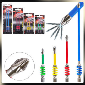 2pcs 65/70/90/150mm Anti-Slip Magnetic Phillips Bit with Spring Magnetic Screwdriver Bits PH2 Driver Screw 1/4 Hex Shank Drill