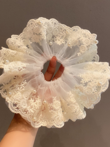 Thanh Lịch Dễ Thương Be Ren Dây Buộc Tóc Tôn Tạo Phía Sau Đầu Phụ Kiện Tóc Phong Cách Hàn Quốc Thời Trang Sành Điệu Dây Buộc Tóc Cho Nữ