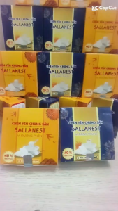 Combo 2 hộp chén yến Sallanest đường phèn đông trùng mỗi hộp 1 chén mỗi chén 200ml 40% yến tươi tốt cho sức khoẻ