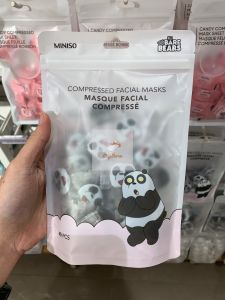 MINISO Masker Wajah 40-60 Pcs Compressed Mask Paper Masker Wajah kertas Masker DIY Masker Permen Wajah Kompres / We Bare Bears Compressed Facial Masks