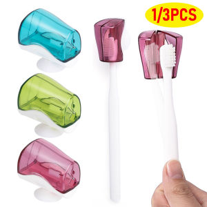 1/3 cái chống bụi giá để bàn chải đánh răng phòng tắm bàn chải đánh răng gia đình giá để cốc hút chân không bàn chải đánh răng du lịch di động vỏ bọc chống bụi