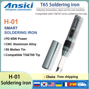 Ansiki H01 T65 Adjustable Temperature Electric Soldering Iron 65W Rapid Heating Professional Tool for Electronics Repair T65 Kit