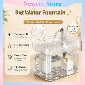 1.5L Cat Dog Water Fountain For Cat Water Dispenser For Pet Water Dispenser With Filter Pet Water Fountain
