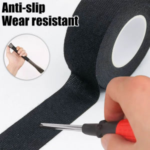 15/25M Black electrical insulation velvet tape heat-resistant cable harness cloth tape wrapped protective self-adhesive tape